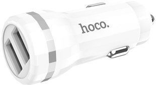 АЗП HOCO Z27 Staunch (2xUSB, 2.4A) white