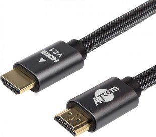 Кабель Atcom HDMI-HDMI Premium ver 2.1, поддержка UHD 4K, 60HZ, 1m. (23781)