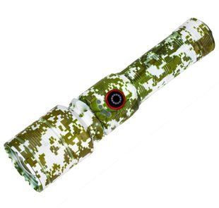 Ліхтар ручний PLD-AK132M-PM10-TG, zoom, 1х18650, камуфляж, Power Bank, Індикація заряду, ЗП Type-C