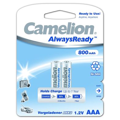 Акумулятор Camelion R03/2bl 800mAh Ni-MH (Always Ready)