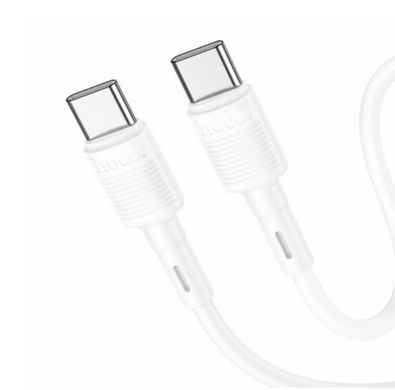 Кабель Type-C to Type-C HOCO X83 Victory charging, 3A, 60W, 1m., White