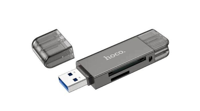 Кардрідер HOCO HB39 USB&Type-C 3.0 high-speed card reader (5Gbps) black