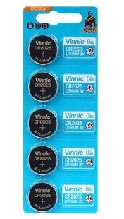 Батарейки літієві Vinnic CR 2025 / 5 BL