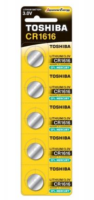 Батарейки літієві Toshiba CR 1616 / 5 BL