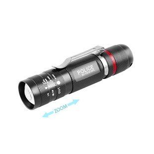 Ліхтар ручний Police 1515-XPE, zoom, 1xAA, зажим