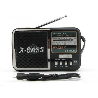 Радіоприймач XB-511 UTR MP3/FM/MicroSD/USB, 1x18650 (BL5C)