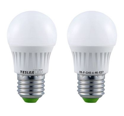 Лампи світодіодні Tesler LED G45 E27 6W 4000K