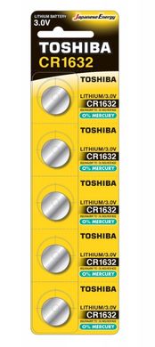 Батарейки літієві Toshiba CR 1632 / 5 BL