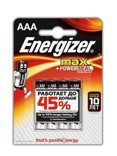 Батарейки Energizer LR03, AAA (6/72) BL