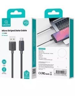 Кабель microUSB Usams US-SJ690, 2A, 1m., black
