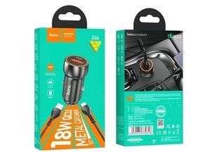 АЗП комплект HOCO Z46 з кабелем Type-C (1xUSB, QC3.0, 3A, 18W) gray