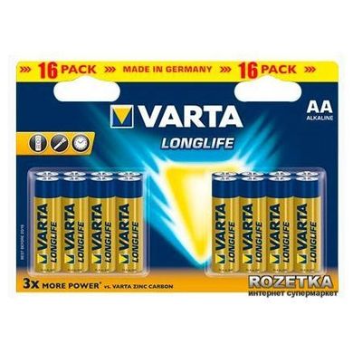 Батарейки Varta LongLife LR6, AA (16/160) BL