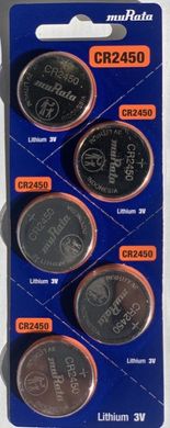Батарейки літієві muRata CR 2450 1 BL (Sony)