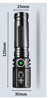 Ліхтар ручний PLD-535-2 PM10-TG, zoom, 1x18650, ЗП Type-C