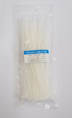 Стяжки для кабеля 2.5*200mm, нейлоновые, 100шт. (пакет) (9176)