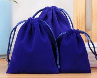 Мішечок Оксамитовий/Бархат класичний 17х23 см (синій)
