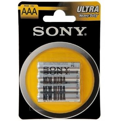 Батарейки Sony R03, AAA (4/48/240) BL