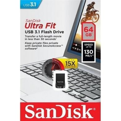 Накопичувач SanDisk Ultra Fit 64GB USB 3.1 (SDCZ430-064G-G46)