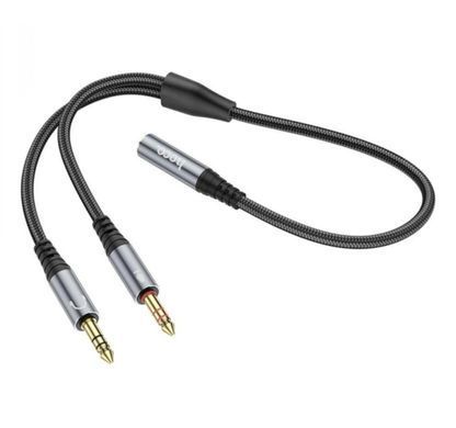 Кабель AUX-F - 2xAUX-M HOCO UPA21, 0.25m. black