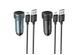 АЗП комплект HOCO Z49A з кабелем microUSB (1xUSB, QC3.0, 3A, 18W) black 10010321 фото 2