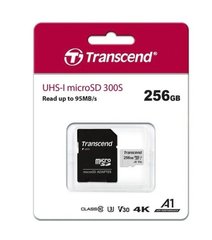 Карта пам'яті Transcend microSDXC 300S 256GB Class 10 UHS-I U3 (з адаптером) (TS256GUSD300S-A)