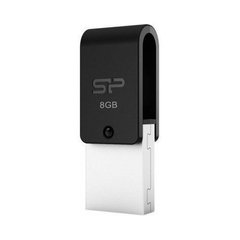 Накопичувач Silicon Power Mobile X21 USB 2.0/MicroUSB 8GB Black (SP008GBUF2X21V1K)