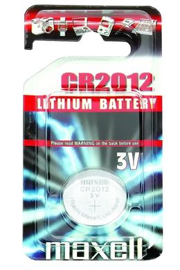 Батарейки літієві Maxell CR 2012, 3V, 1BL (Японія)