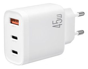 МЗП XO L117 PD45W/QC18W (2Type-C+1USB) White