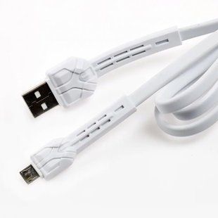 Кабель microUSB Moxom MX-CB14 Tangle-Free, 2.4A, 1m. white