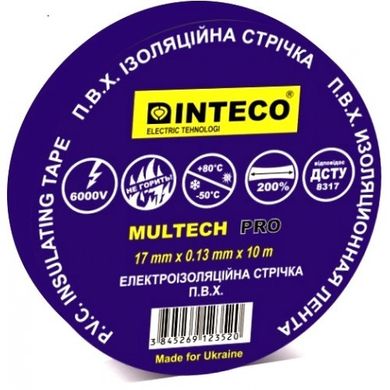 Ізоляційна стрічка синя 10м. "INTECO" Multech Pro 1/10