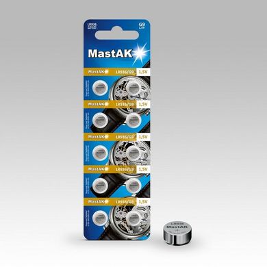 Батарейки для годинників MastAk AG 9 (394, LR936) 10 BL