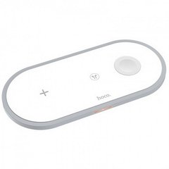 БЗП HOCO CW24 Handsome 3 in 1 Wireless Charger QC, (Phone, Headphones, Watch, 15W) white