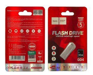Накопичувач 32GB HOCO USB Flash Disk Intelligent high-speed flash drive UD4, silver