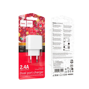 МЗП HOCO CS51A Surplus (2xUSB, 2.4A) white