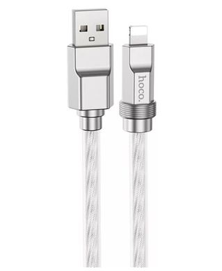 Кабель Lightning HOCO U113 Solid silicone charging cable (2.4A) 1.2m., silver
