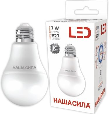 Лампи світодіодні Наша Сила LED A60 E27 7W 3000K