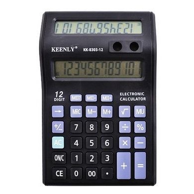 Калькулятор №8303-12, 2 дисплея + подставка для ручек