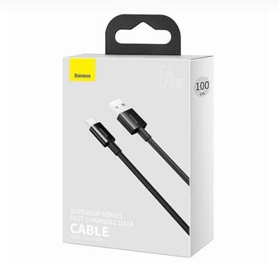 Кабель Type-C Baseus Superior Series Fast Charging Cable (1m, 6A, 66W) (CATYS-01) black