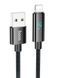 Кабель Lightning HOCO U125 Benefit with display 2.4А, 1.2m. black 10011347 фото 2