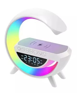Light Sound Machine BT-3401, RGB нічник, годинник, бездротова зарядка, Bluetooth колонка