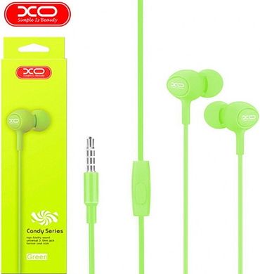 Гарнітура з мікрофоном вакуумна XO S6 Candy music (green)