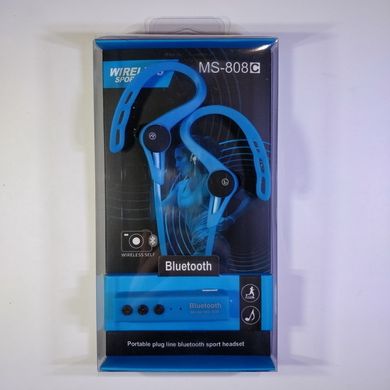 Гарнітура бездротова Bluetooth вакуумні дуга sport MS-808C blue