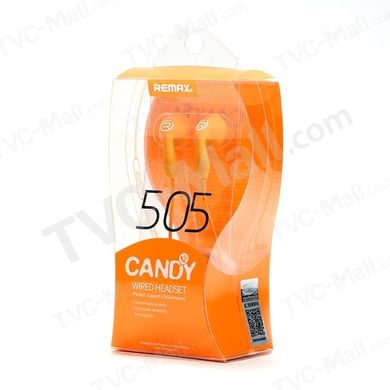 Навушники Remax Candy 505 угловой jack orange
