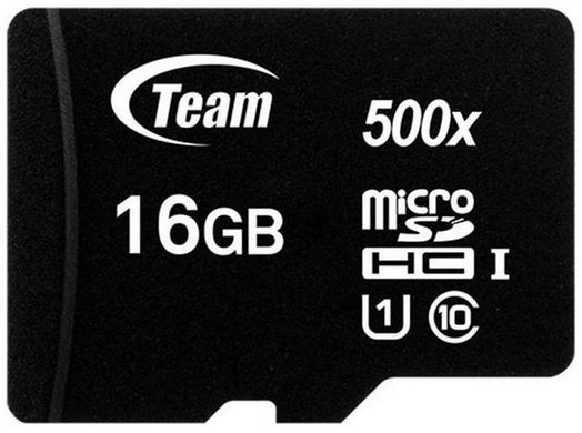 Карта пам'яті Team microSDHC 16GB Class 10 UHS-I (без адаптеру) (TUSDH16GCL10U02)