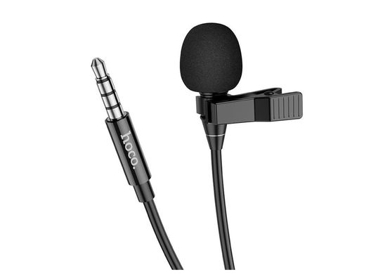 Мікрофон петлічка HOCO L14 miniJack 3.5", 1m., black