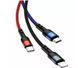 Кабель універсальний Usams U26 3 in 1 (MICRO/TYPE-C/IPHONE) 2A 0.35m black 10011166 фото 2