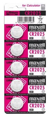 Батарейки літієві Maxell CR 2025 5 BL