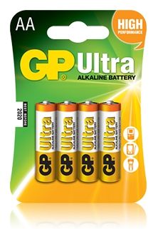 Батарейки GP 15AU-U4 Ultra alkaline LR6, АА, 4шт блистер 4/40/320