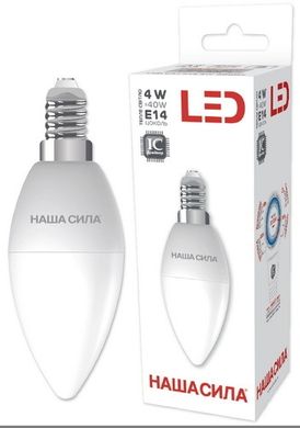 Лампи світодіодні Наша Сила LED C37 E14 4W 3000K