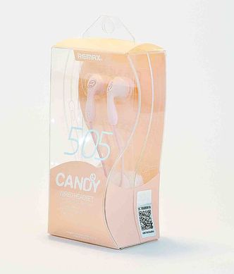 Навушники Remax Candy 505 угловой jack pink